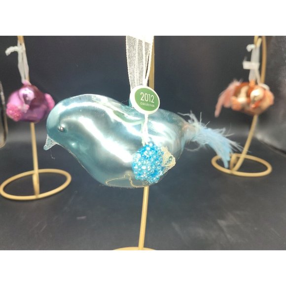 North Pole Trading Co 2002 Collection (3) Christmas Ornaments NWT Birds Mercury - Picture 4 of 6